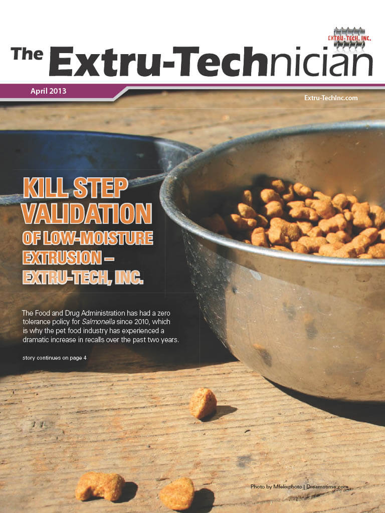 Kill Step Validation of Low-Moisture Extrustion – Extru-Tech, Inc.